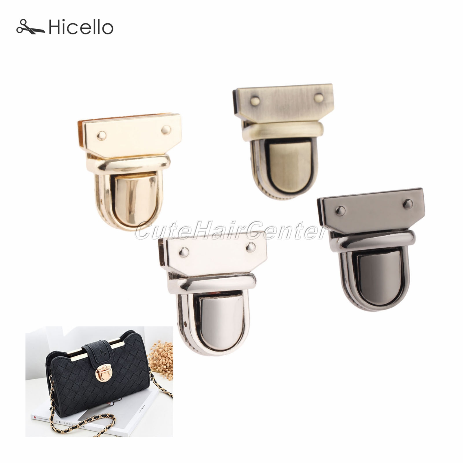 1 Set Tasche Verschluss Lock Twist Drehen schlösser Zink-legierung 33*29mm für Gepäck Leder Taschen Kleidung Schuhe nähen Zubehör Handwerk Hicello