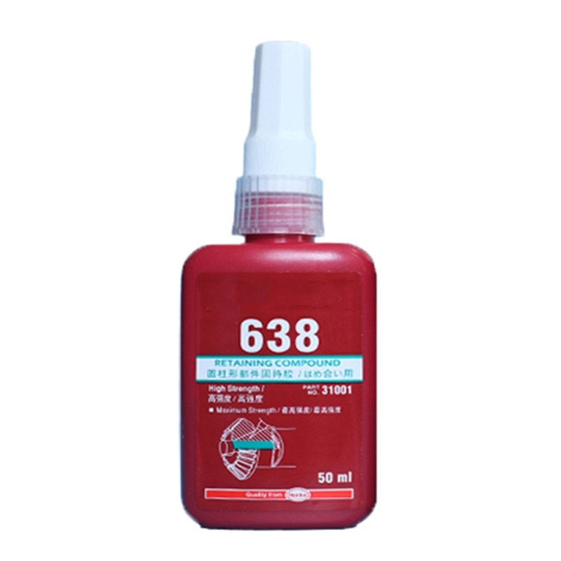 50Ml Hoge Sterkte 638 Anaërobe Lijm Cilindrische Kerende Lijm Cilinder Metalen Onderdelen Lager Vergrendeling Afdichting Lijm