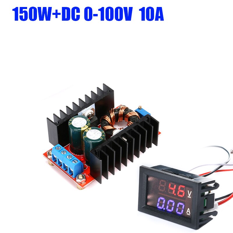 DC 9A 300W 150W Boost Converter Step Down Buck Converter Power module DC 0-100V 10A Digital Voltmeter Ammeter Dual Display: 150W With Voltmeter