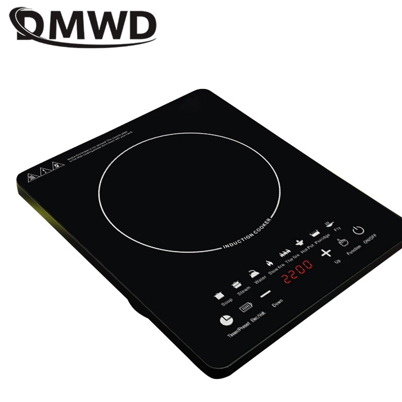 DMWD 110/220V 2200W Household Induction Cooker Electromagnetic Oven Waterproof Electric Stove Smart Touch Control Heating Plate