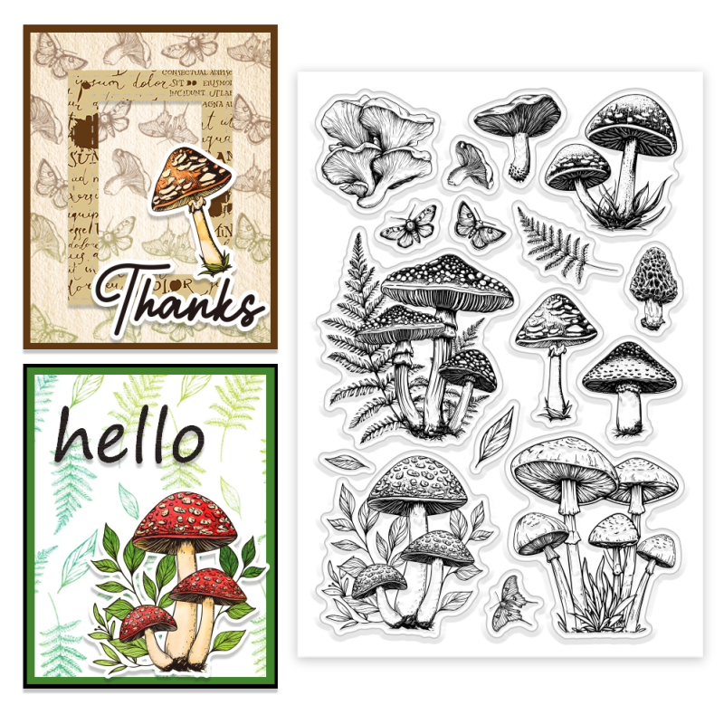 Blommor fåglar insekter genomskinlig stämpel anpassade silikonstämplar fjärilar stämplar för gör-det-själv scrapbooking fotoalbum dekorativa