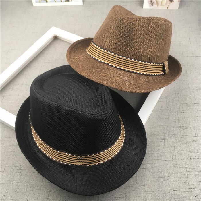 Sombrero de paja para bebé, gorra de Jazz para niño, gorra de sol, Sombrero de Panamá, accesorios de fotografía