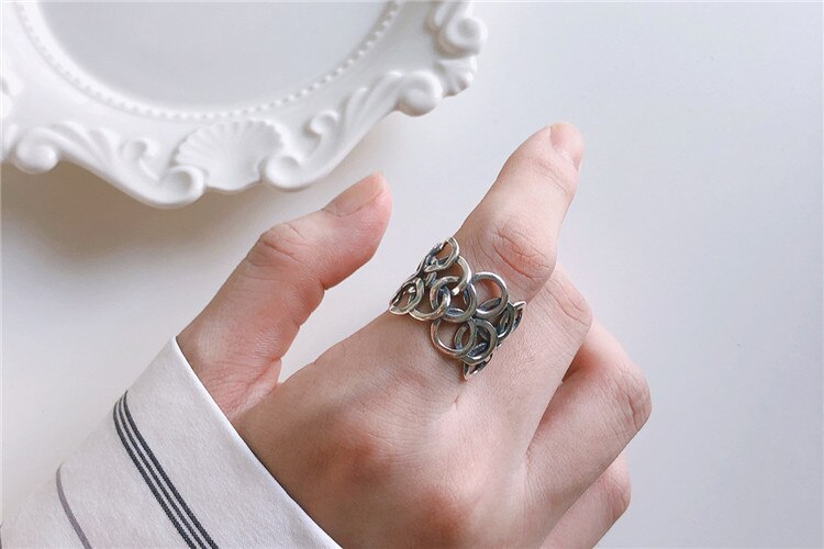 Luxus Kreis Ringe Für Frauen Hochzeit Engagement Charme Knöchel Ringe Männer Jahrgang-Schmuck Romantische Party