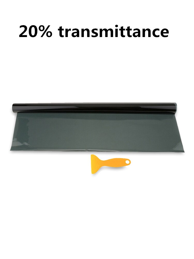 Autoglas zijruit zonwerende folie folie 50cm*100cm 50%/35%/25%/20%/15%  transmissie 1 st: 20 procent