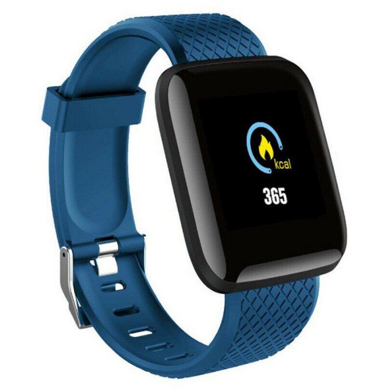 Super pulsmåler  ip67 vandtæt smart armbånd 1.3 tommer skærm smart ur blodtryksmåling: Blå