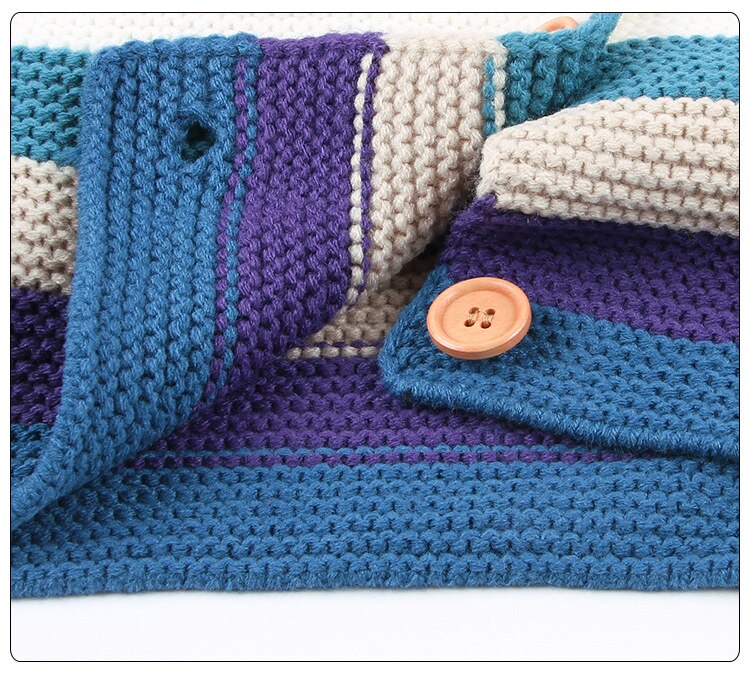 Neugeborenen Baby mädchen kleidung freundlicher Regenbogen Streifen jacken für jungen Strickjacke Herbst Mit Nette Ohr Hoodie Baby Mädchen Mantel