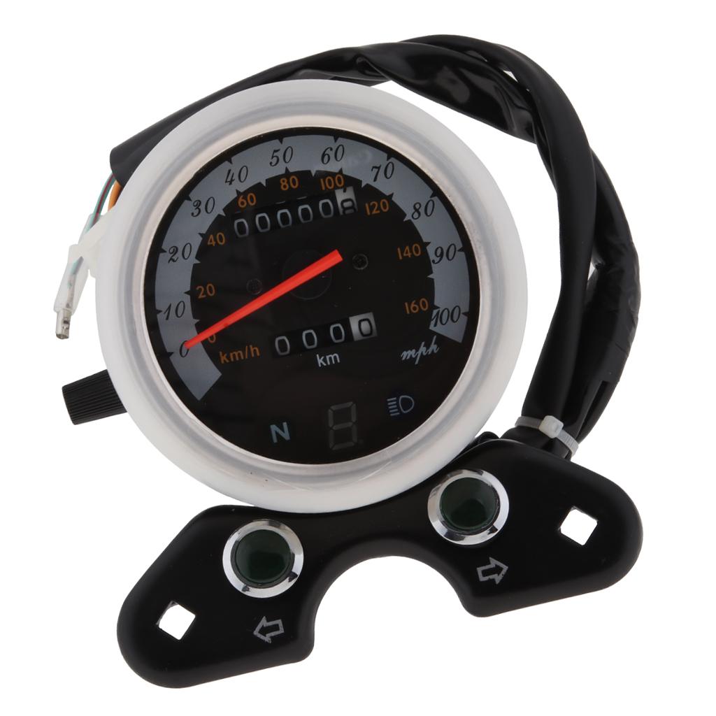Speedo Meter Gear Digital Display Gauge Tachometer For CG125