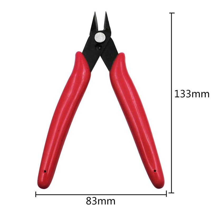 1Pc Elektronische Diagonale Tang Wire Cable Cutters-Slip Side Cutters Knipt Flush Nipper Mini Diagonale Tang Handgereedschap: red