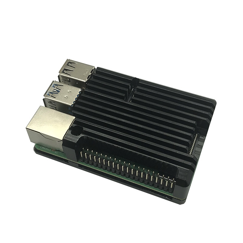 Raspberry Pie Metal 4 Generation Case Raspberry Pi 4 Generation B + Aluminum Alloy Box 4B Heat Radiating Phone Shell Accessories