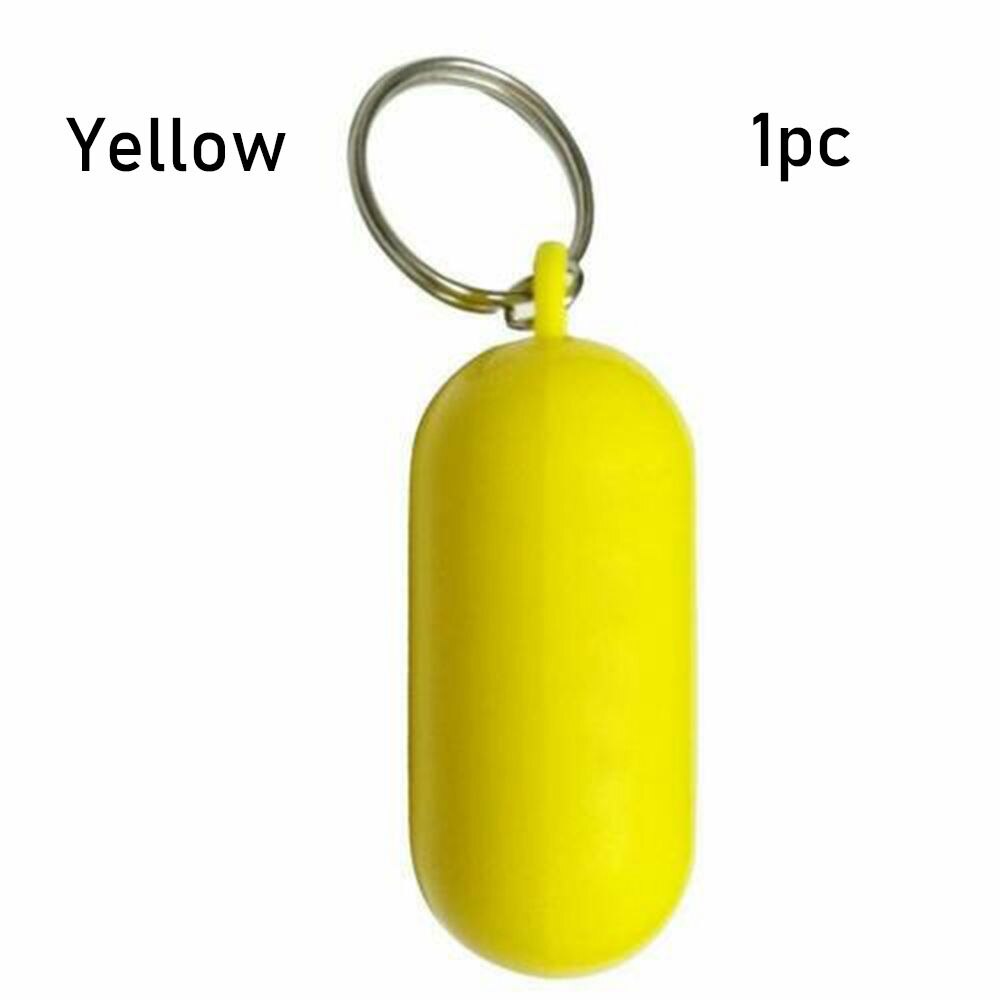 1/2pcs Kayak Floating Keyring Fender Buoyant Key Ring Marine Sailing Boat Float Canal Keychain Water Sports Accessories: yellow-1pc