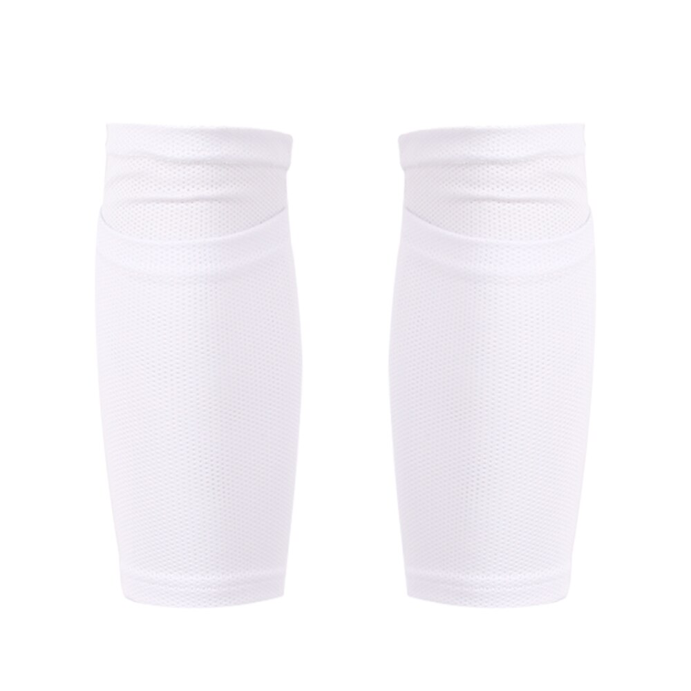 Soccer Shin Pad Sports Leggings Plate Leg Pads Safety Fabric Protective Gear Football Leg Sleeves Supporting Shin Guard: White