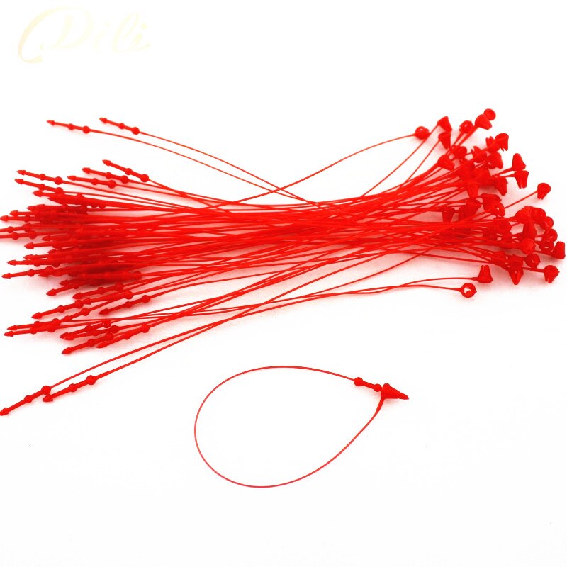 1000pcs/lot 5'' red hang tag loop lock garment tag loop lock price label tag fastener