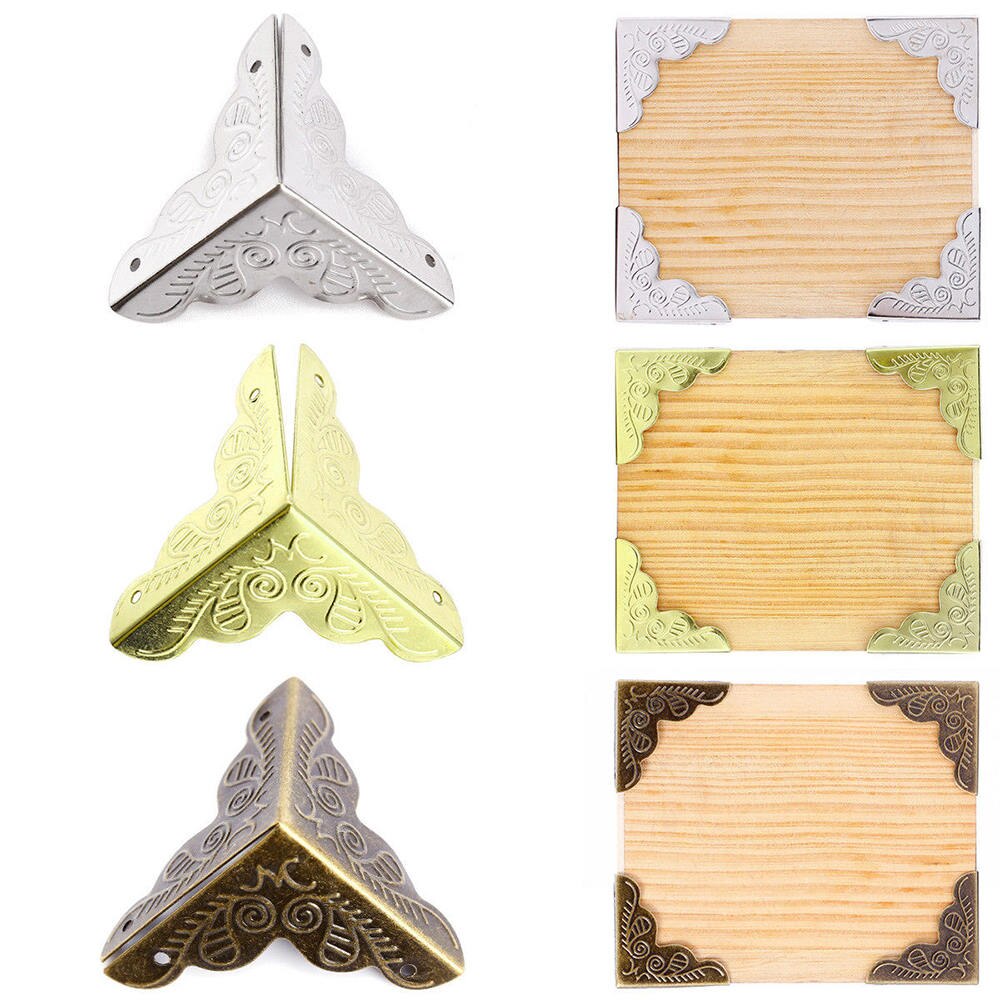 40pcs 25mm Furniture Classical Wrap Angle Antique Furniture Corner Protector Decorative Box Case Table Pad