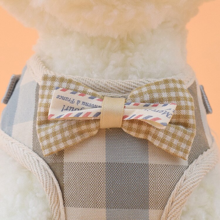 Sweet dot koiran valjaat söpö bowknot kissan talutushihna liivi koiralle lemmikkitarvikkeet säädettävä rintanauha ulkoilu koiran tarvikkeet