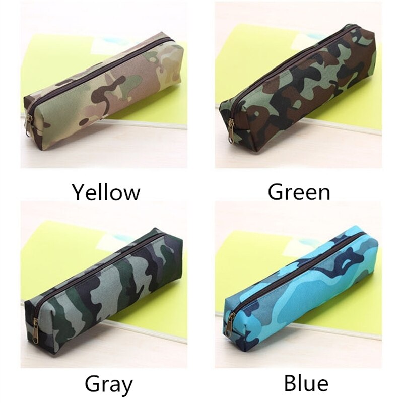 Camouflage Pencil Case Kawaii Stationery School Supplies For Girls Boys Cute Pencil Bag High Capacity Canvas Pencil Box