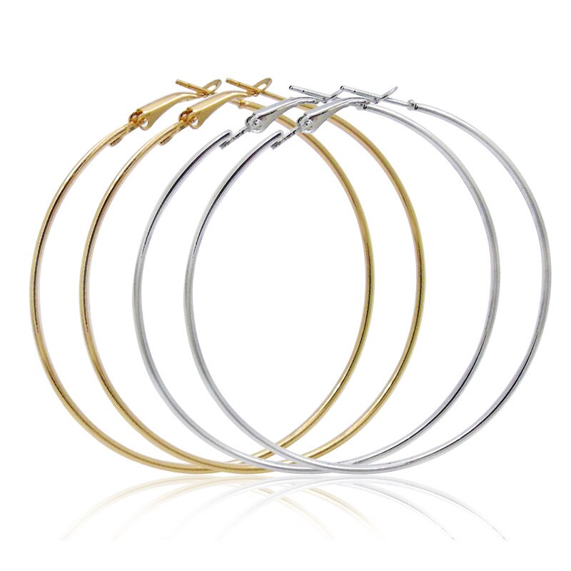 Band Ohrringe für Frauen/Mädchen Große Glatte Kreis Hängen Charme Gold Jahrgang Reifen Kleine Schmuck Schleife Ohrringe