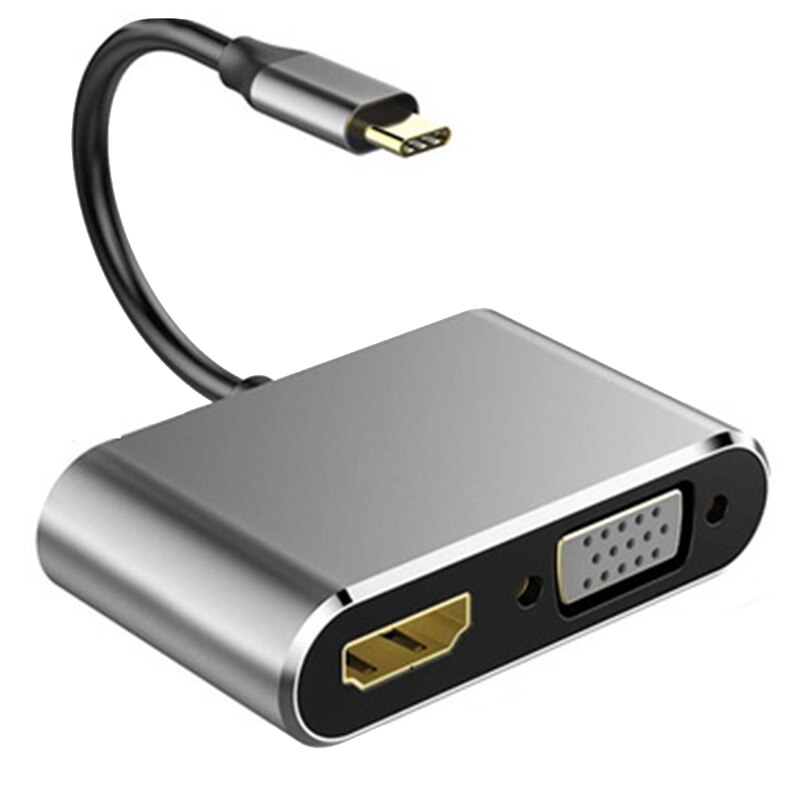 4 in 1 USB C HDMI Type C to HDMI 4K Adapter VGA USB3.0 o Video Converter PD 87W Fast Charger for Pro for Samsung S9