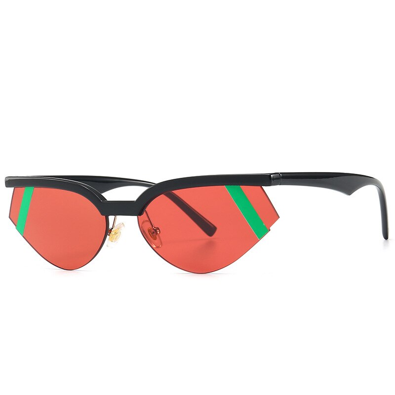Yoovos Sexy lunettes de soleil yeux de chat femmes petit cadre à la en plastique Vintage lunettes de soleil pour femme UV400: Black Red