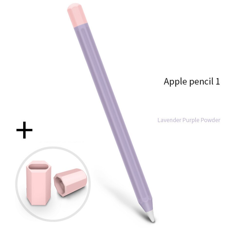 Silicone Pencil Case for Apple Pencil 2 Sleeve Cover Protective Case Colorful Silica gel For iPad Tablet Touch Pen Stylus: Purple 1st