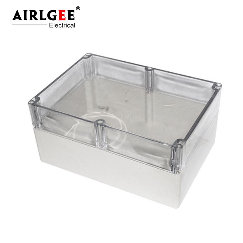 263 * 182 * 125mm abs / st genomskinligt lock vattentät elbox plast kopplingsdosa  ip65 utomhus el projekt box