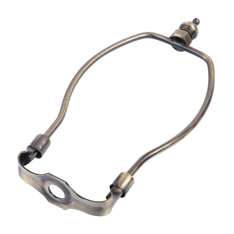 Supporto per arpa da 1 pezzo Staffa per paralume in metallo bronzo per lampade da tavolo e da terra Accessorio per lampada stabile e durevole: Rosso