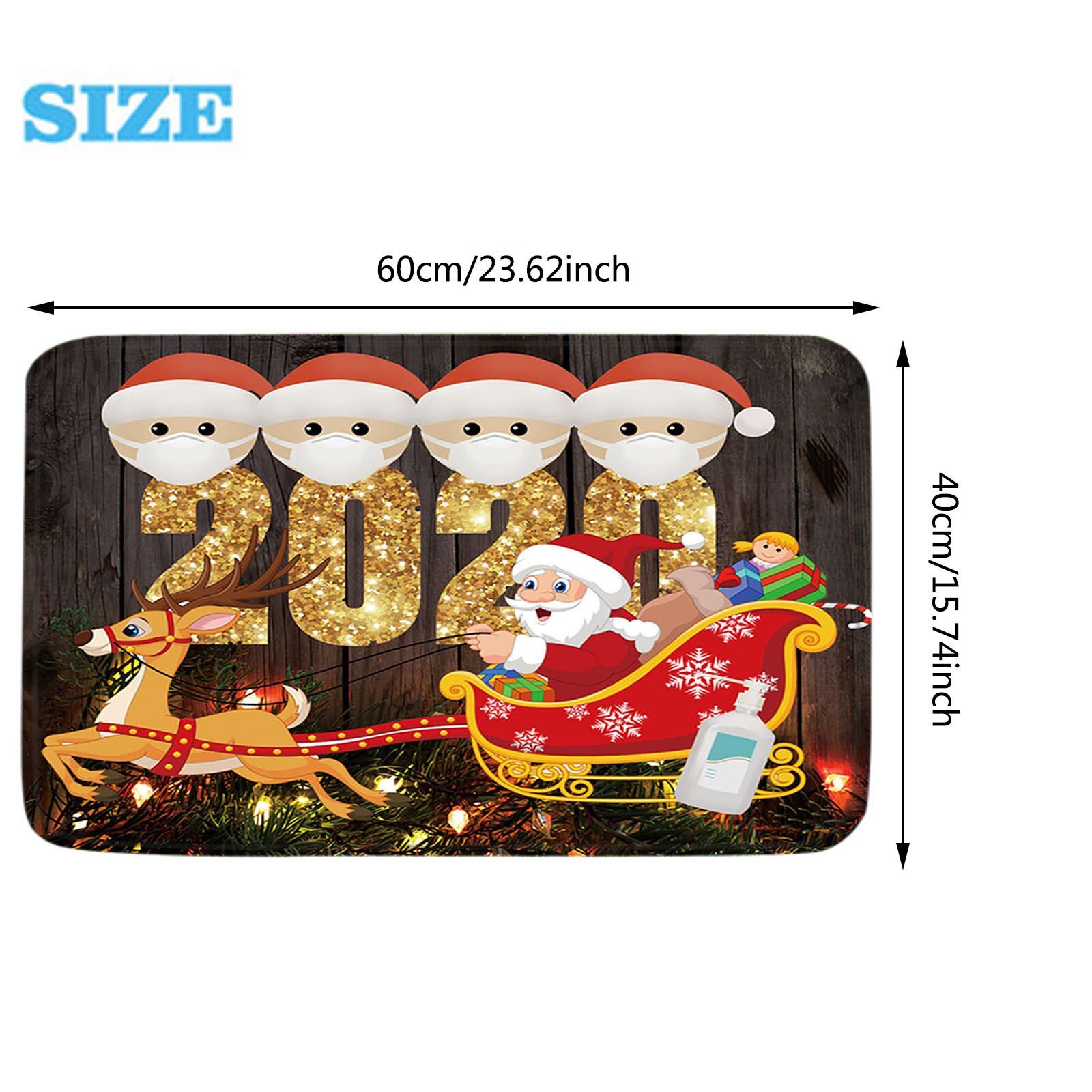 Merry Christmas Welcome Doormats Indoor Home Carpets Decor 40x60CM Kitchen Mat Bath Carpet Long Bedroom Living Room Floor Mat