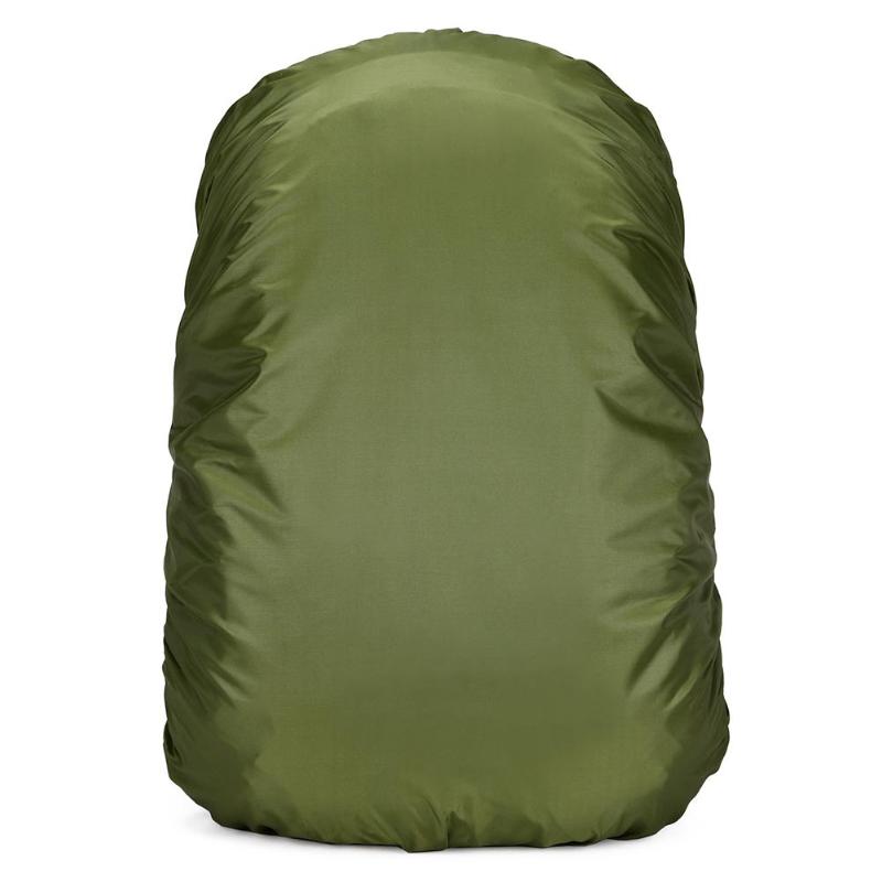 35l-70l vandtæt støvtæt rygsæk regndæksel bærbar ultralet skulderbeskyttelse justerbar udendørs vandreture sports taskeovertræk: 35l hærgrøn