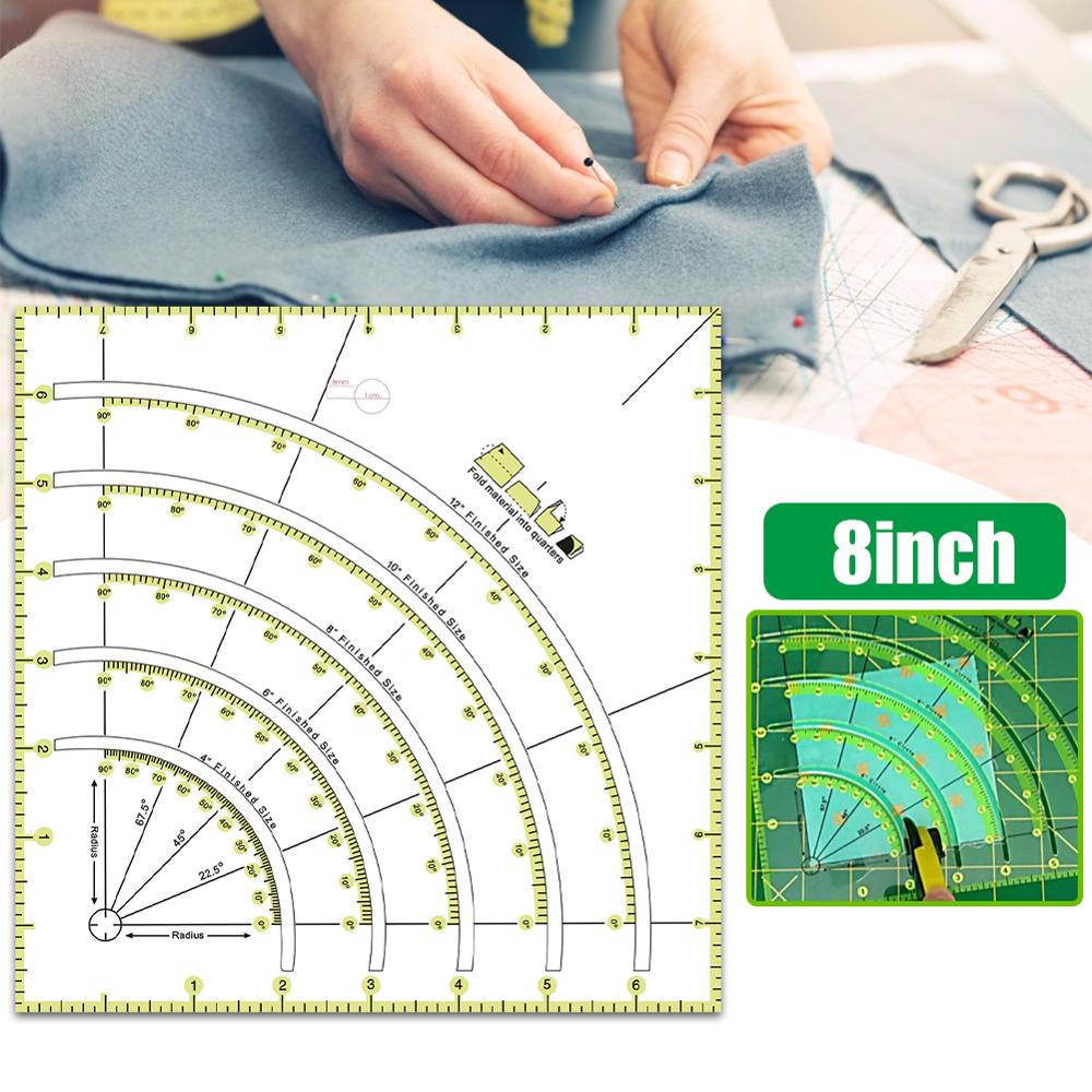 8 inch Patchwork Ruler Sewing Ruler DIY Tailor Foot Aligned Cutting Sewing Craft Tool Office & School Supplies