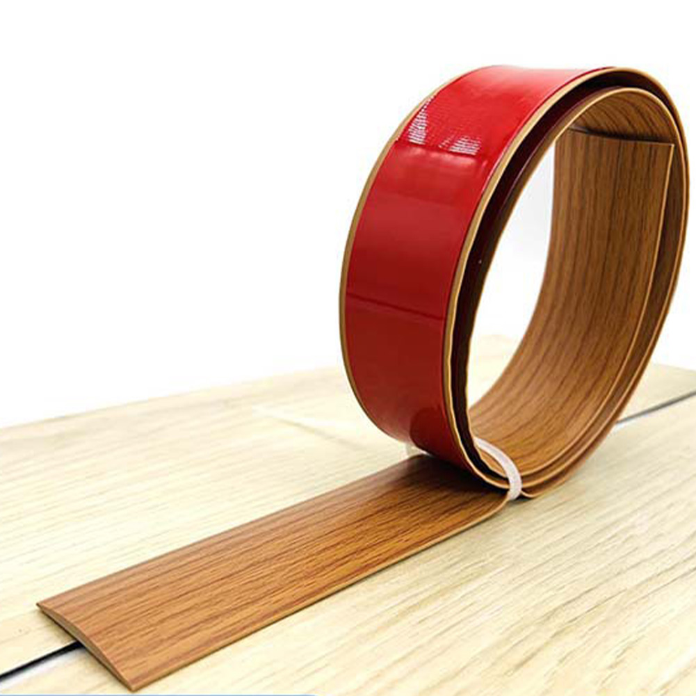 Self Adhesive PVC Flat Floor Transition Strip Laminate Floor Door Divider Strip Adjustable Door Bottom Seal Strip Weatherstrip
