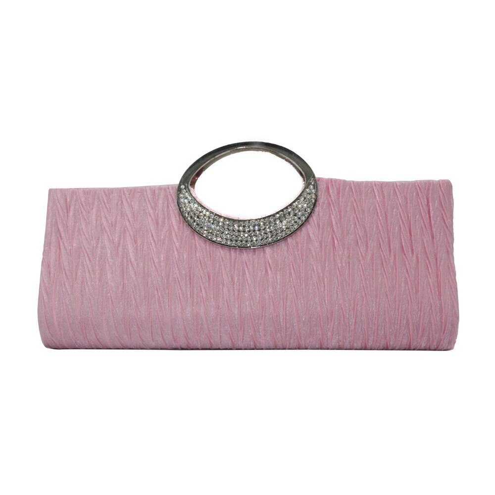 Aelicy Crossbody Bags for Women Rhinestone Handbags Evening Party Clutch Bag Wedding Wallet Purse: Pink