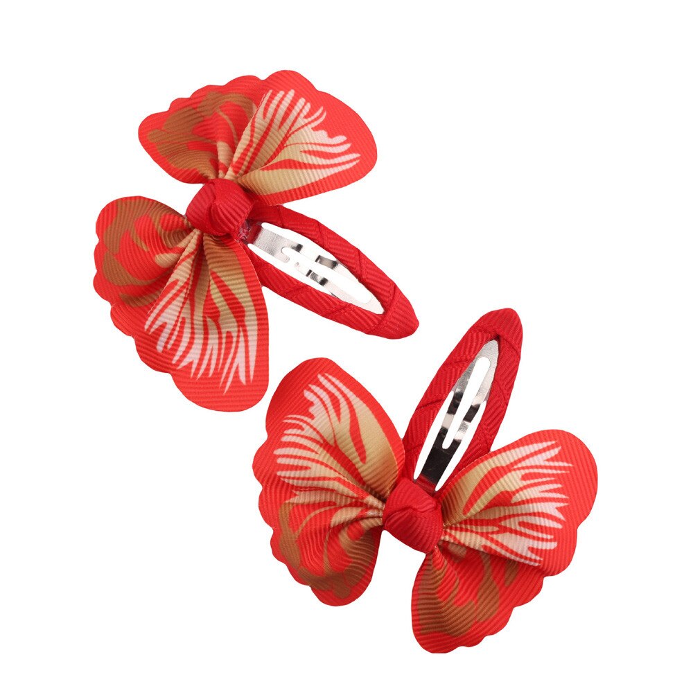 Baby hair accessories 1 Pair Baby Girls Accessories Bowknot Butterfly Hairpin Headdress baby girl clothes Accessories: E