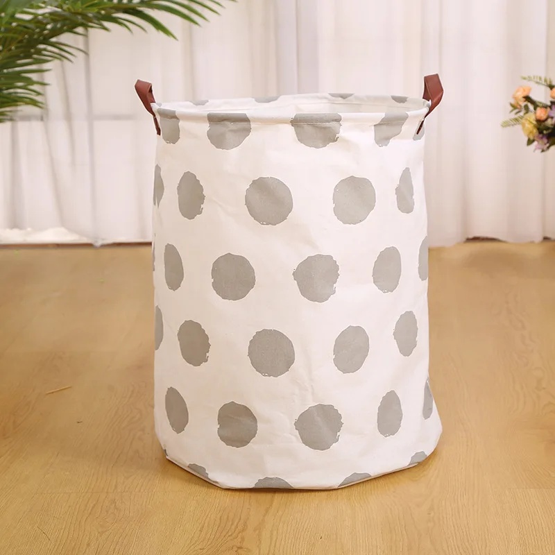 Foldable Cotton Linen Laundry Basket Bathroom Dirty Clothes Hamper Toy Storage Bag Home Organizer Foldable Fabric Hamper: Chocolate