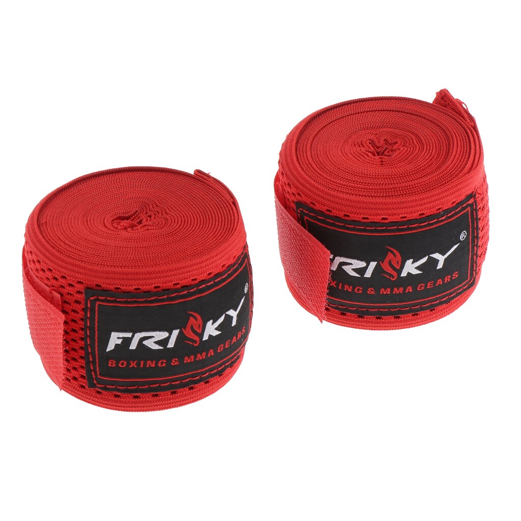 2 stk elastiske håndbind håndbind til boksning kickboxing muay thai mma  - 3 meter  / 118 tommer: Rød