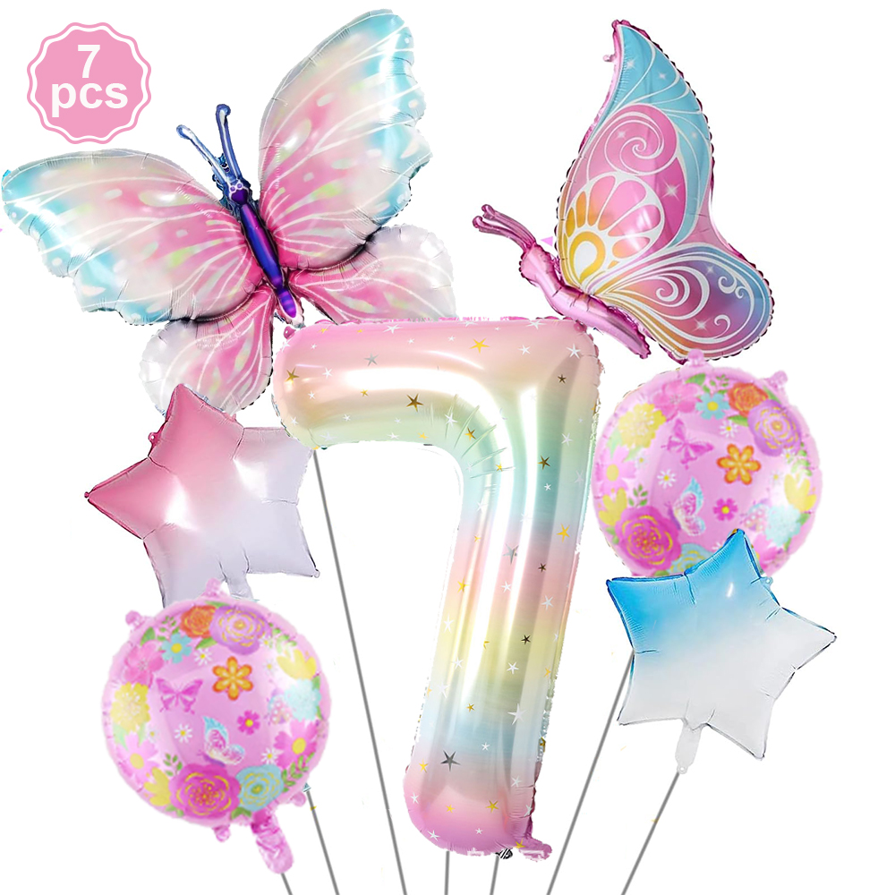 Vlinder Verjaardag Servies Borden Cups Folie Vlinder Ballonnen Banner Voor Meisjes Sprookjesfeest Bruiloft Decor Baby Shower Benodigdheden