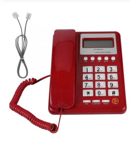 Telefoonnummer beller-id thuiskantoor gratis batterij rode telefoon bureautelefoon kantoor vaste lijn vaste thuis hotel bekabelde telefoon