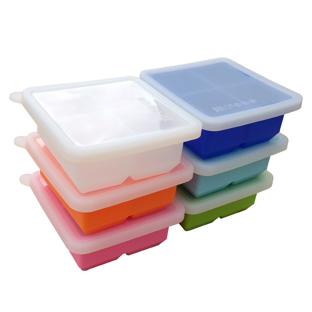 Bandeja con moldes para cubitos de hielo, utensilios reutilizables DIY para barra de cocina con tapa, gelatina, molde para congelador, 2 uds.