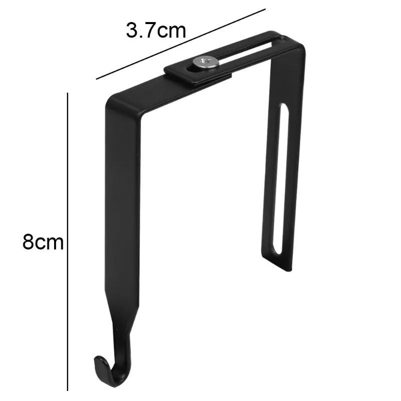 Ganchos de almacenamiento de puerta ajustables, estante colgante de Metal para armario, partición, ropa, sombrero, colgador de toallas, organización de almacenamiento en el hogar, 1/5 Uds.: XL / Gris claro