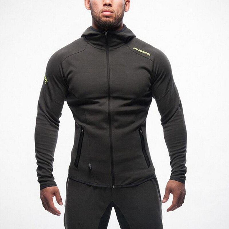 Gimnasio estética para camuflaje sudaderas con capucha sudadera cremallera entrenamiento chaquetas de Fitness culturismo deportes al aire libre capa: M / 5