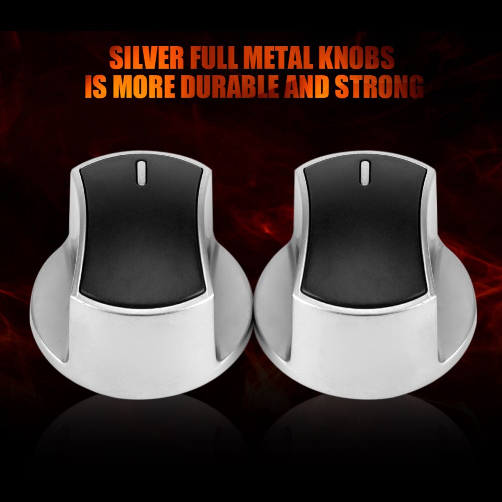 2pcs Universal Gas Stove Cooker Part Control Handle Knobs Knob Replacement Metal Rotary Switch Kitchen Parts Handles Gas Stove