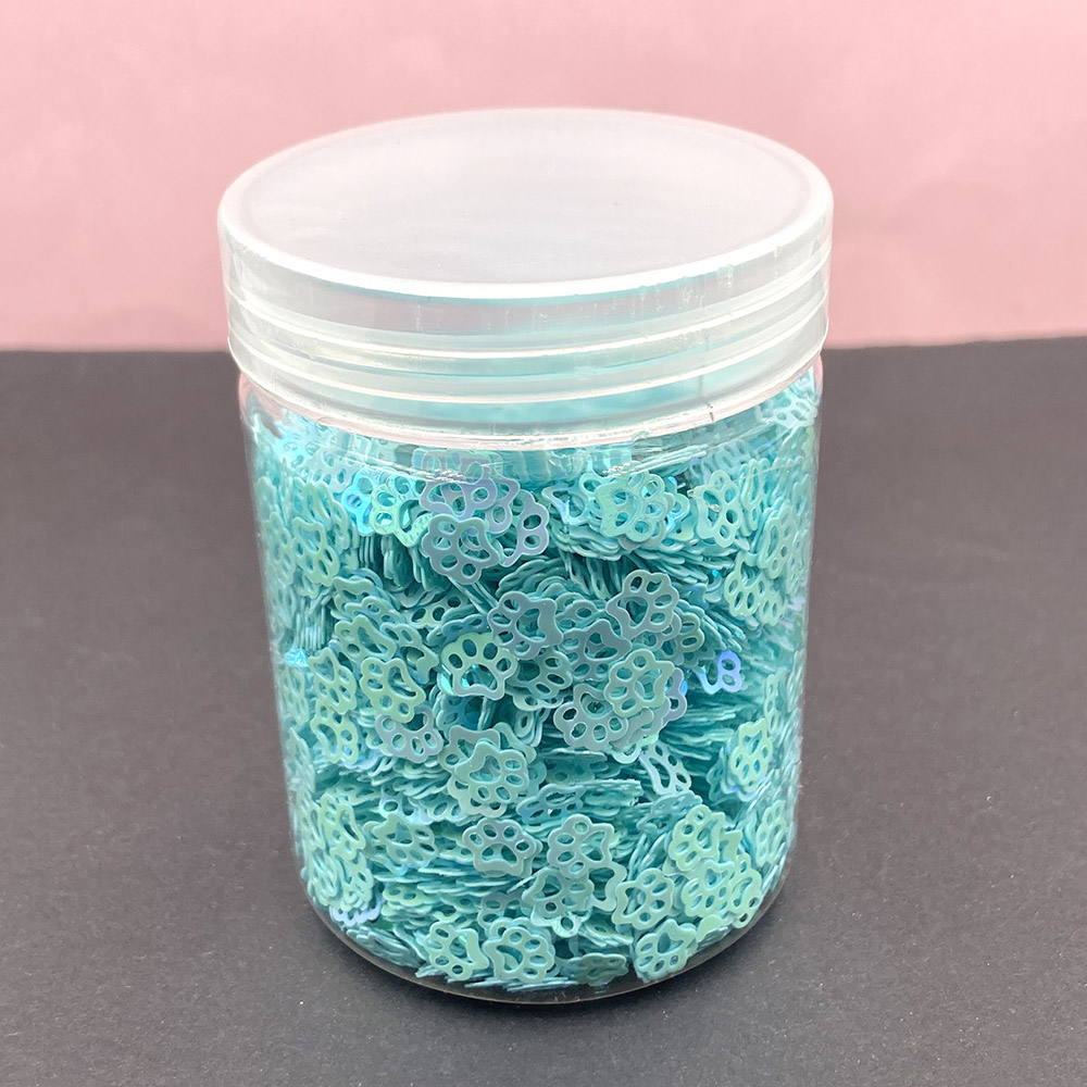 1 Doos Kat Poot Vorm Glitter Pailletten Voor Ambachten Diy Naaien Pailetten Nagels Arts Manicure Sequin Wedding Christmas Decor Confetti: blue