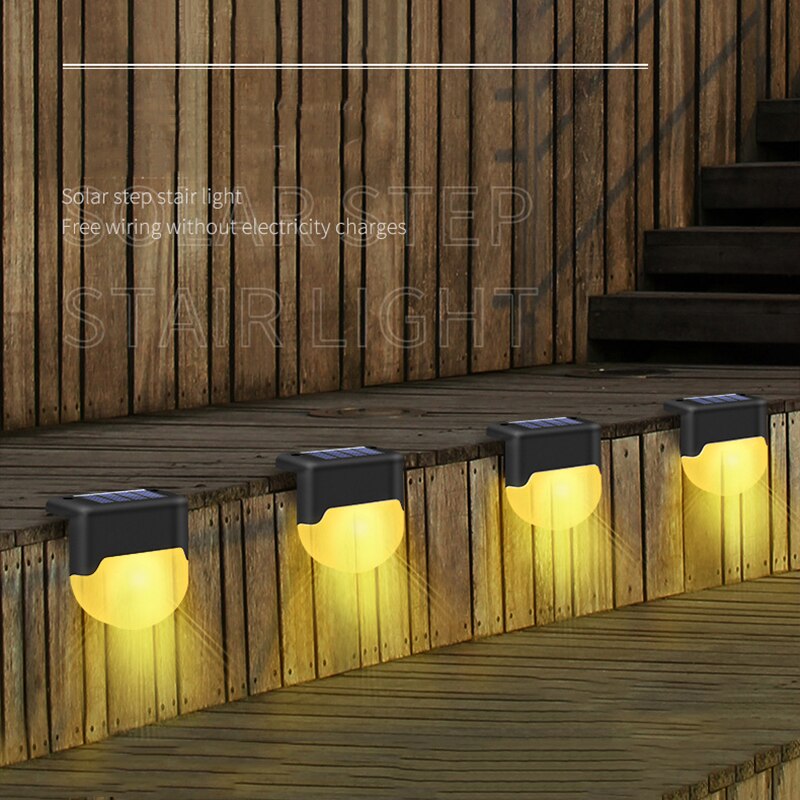 4X Solar LED Bright Deck Lights Outdoor Garden Patio Railing Decks Path Lighting Garden Landscape Supplies