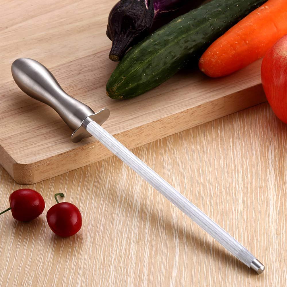 12inch Stainless steel Sharpening Rod Kitchen Knife Sharpener Butcher Sharpener For HOME Outdoor