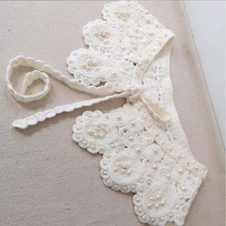 Woolen Thread Beads Sen-line Lace Collar Doll Collar Adult Big Boy applique Finished Collar Shawl