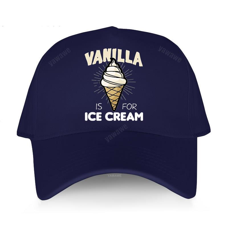 cotton unisex Adjustable Baseball Cap VANILLA ICE CREAM Man Women Summer Hat: navy