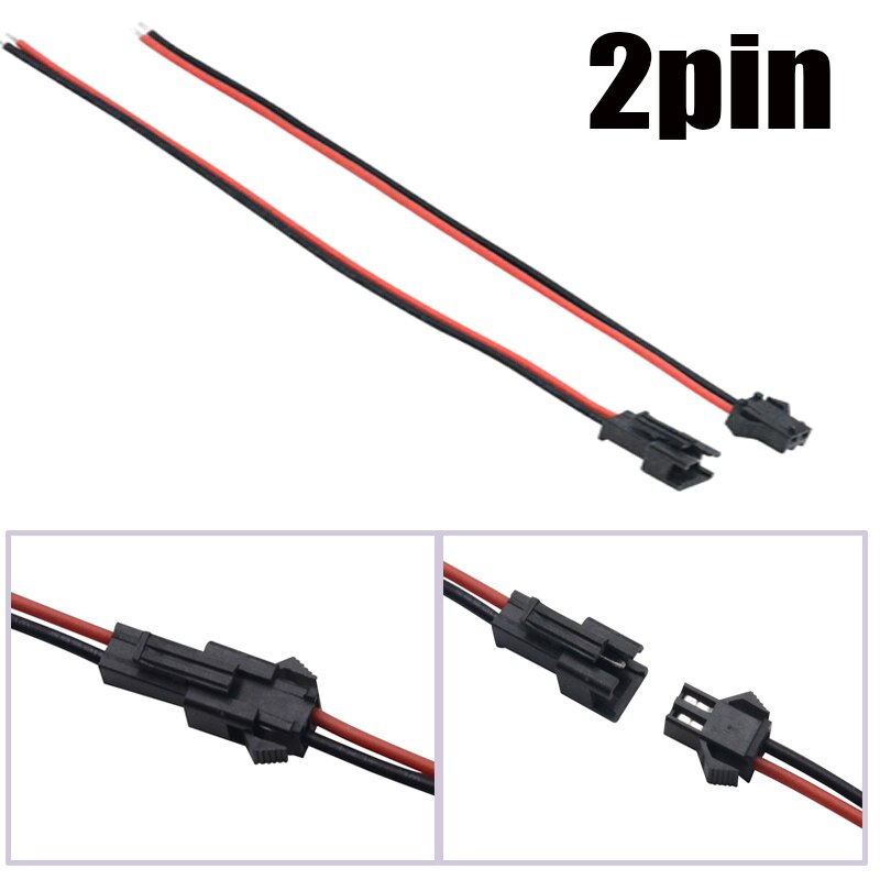 2pin 3pin 4pin 5pin 6pin JST Connector 15cm Man Vrouw Kabel voor 3528 5050 RGB RGBW WS2801 WS2812 LED strip Terminals