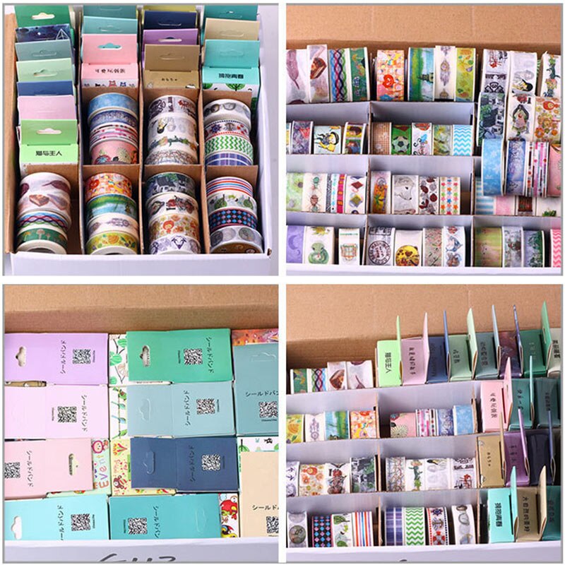 40 unids/lote al azar cinta de Washi de Scrapbooking de cintas adhesivas de papel japonés Kawaii Papelería, Material escolar adhesivos