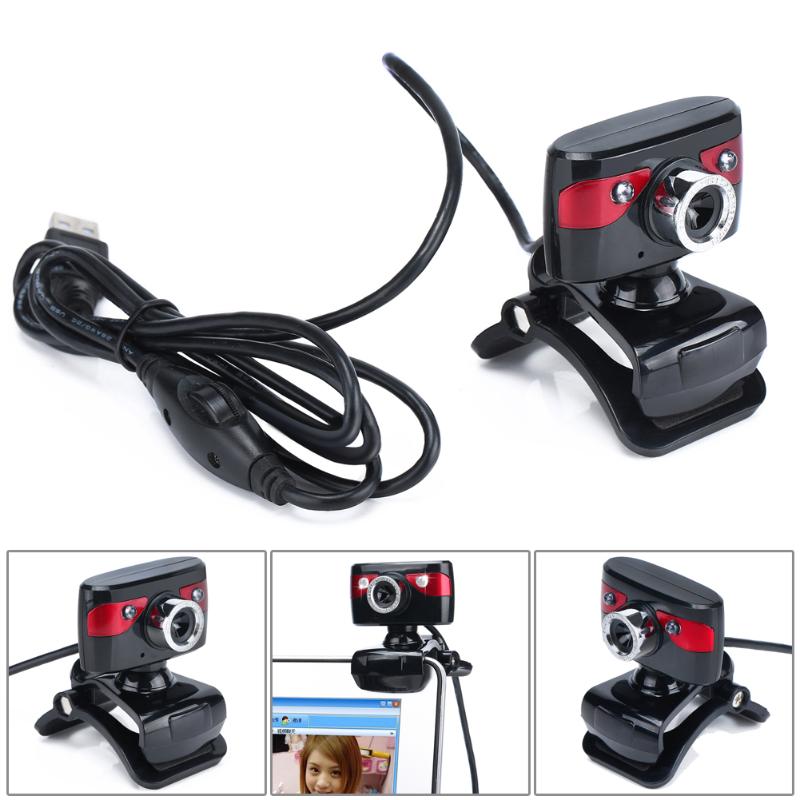 A886 USB 1.3 Megapixel Computer Webcam Camera Rotatable Web Cam with Mic Support Night Vision for PC Android TV