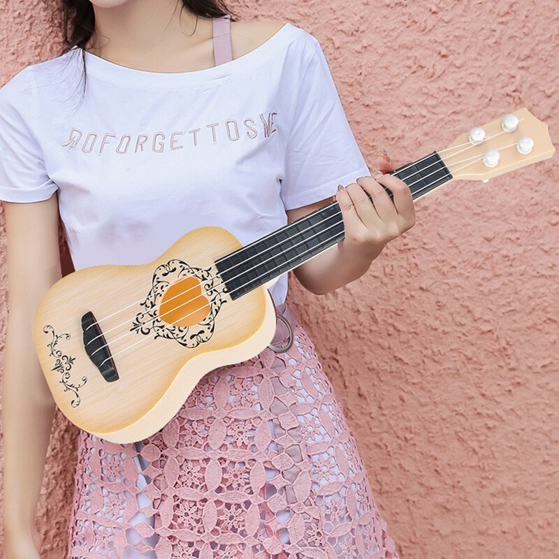 Ukulele – Instruments de musique à quatre cordes, d'anniversaire pour enfants, jouets en plastique, Mini guitare pour étudiant Uke pour débutants