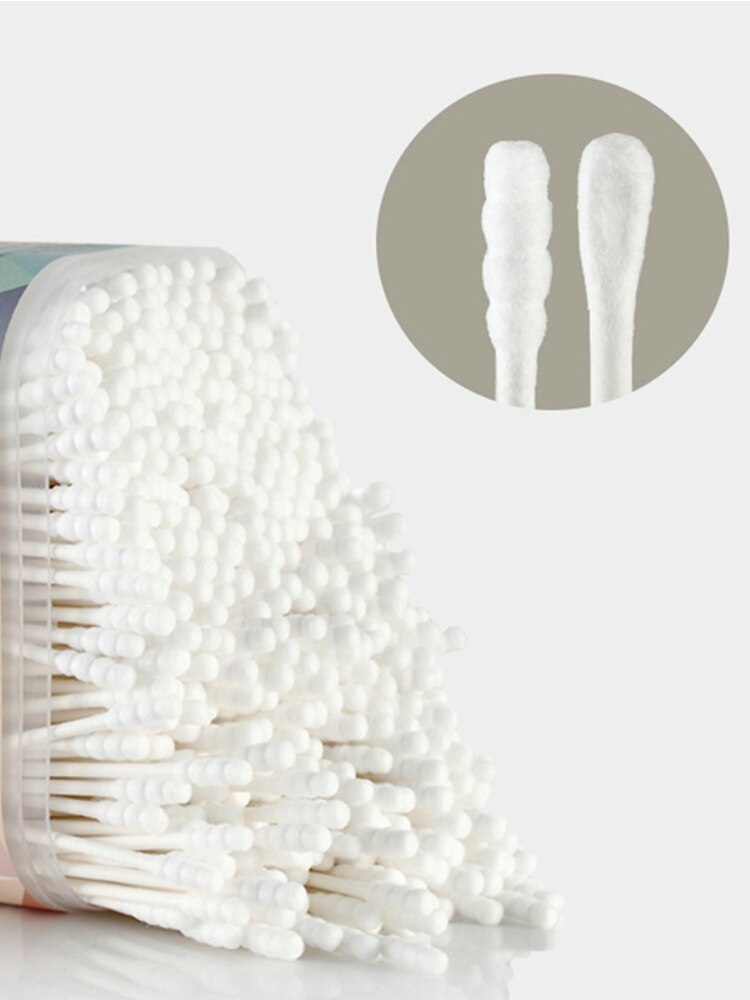 400pcs A Box of Exquisite Paper Sticks Double Spiral Cotton Swabs Baby Safety Cotton Swabs Clean Ear Health Tampons