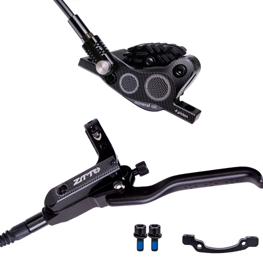 Ztto Mtb 4 Zuiger Fiets Hydraulische Schijfrem M840 Met Cooling Pads Olie Druk Racefiets Rotor Remklauwen Is Pm mount: L 80cm Black-Cooling
